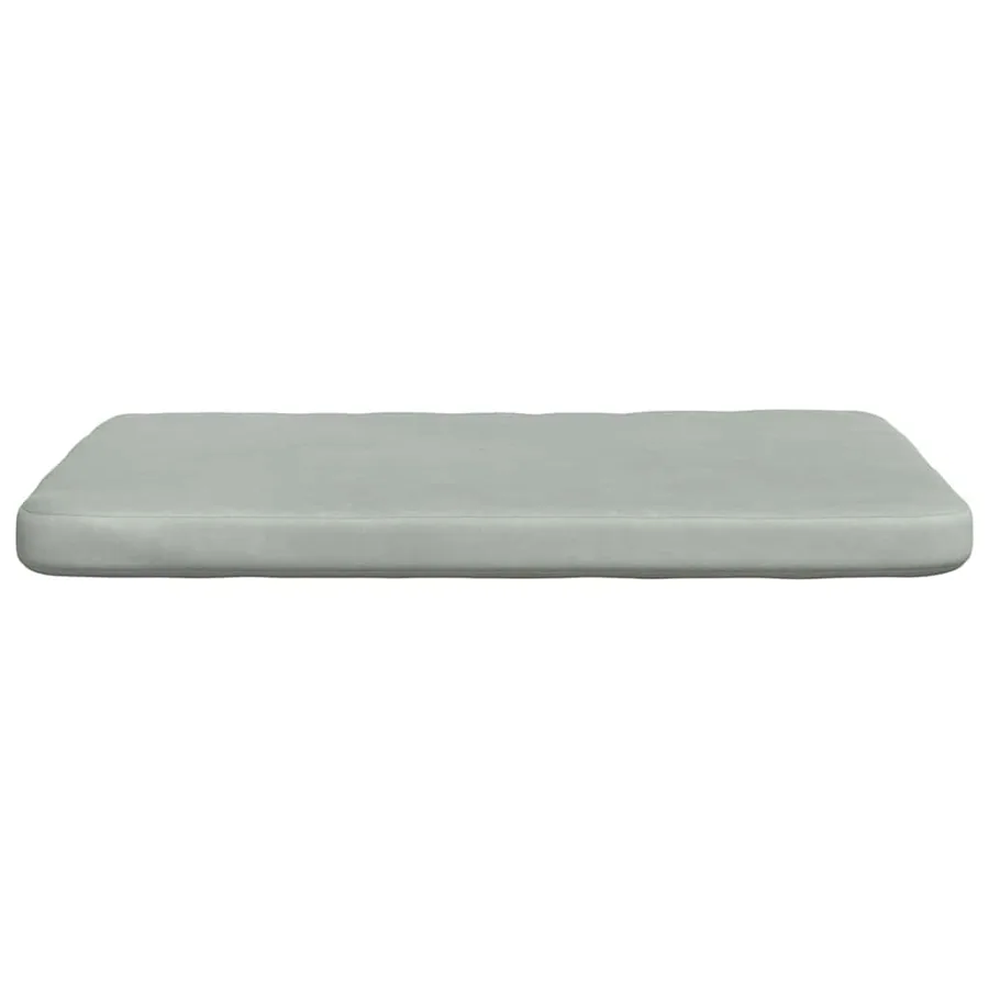Coussins de siège 4 pcs Gris clair 40 x 40 x 3 cm Velours - 6