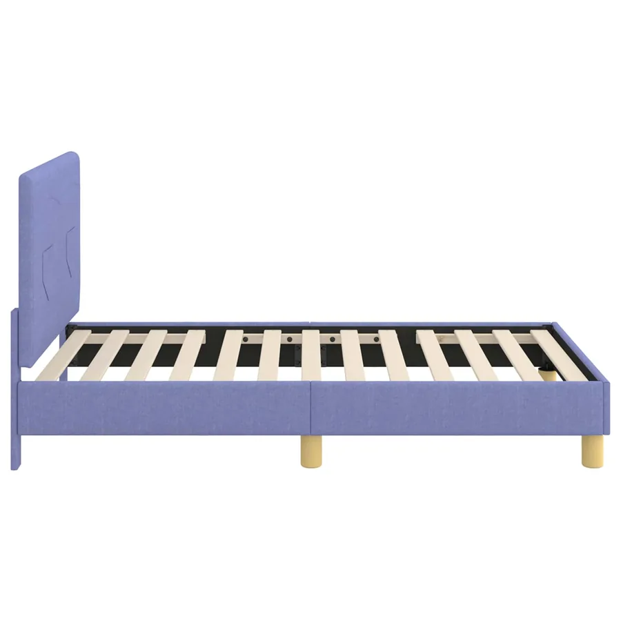 Cadre de lit pour enfants avec tête de lit Bleu denim tissu - 6
