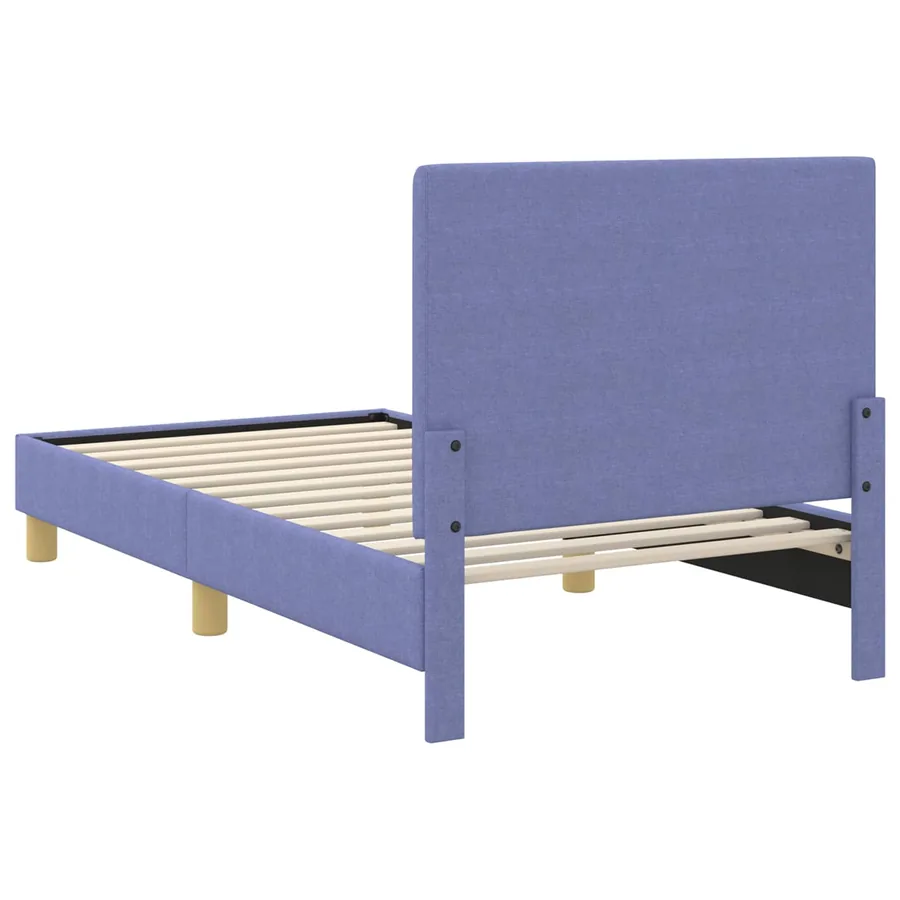 Cadre de lit pour enfants avec tête de lit Bleu denim tissu - 7
