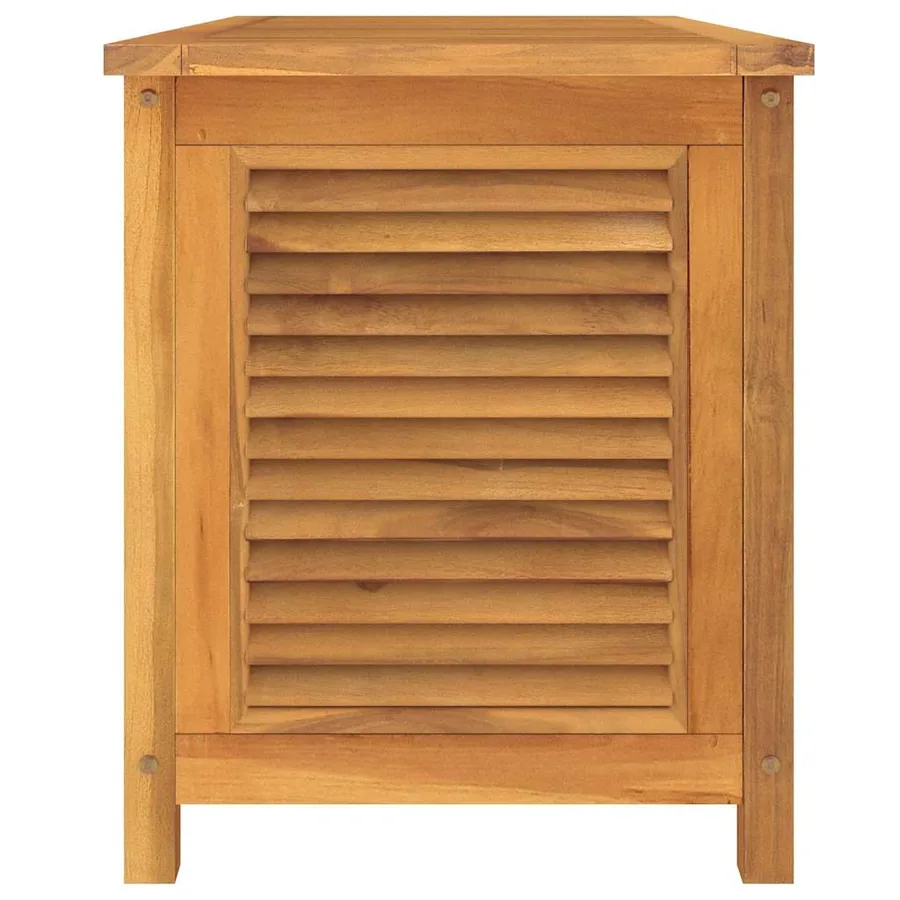 Garden storage box and bag 114x50x58 cm solid teak wood - 6
