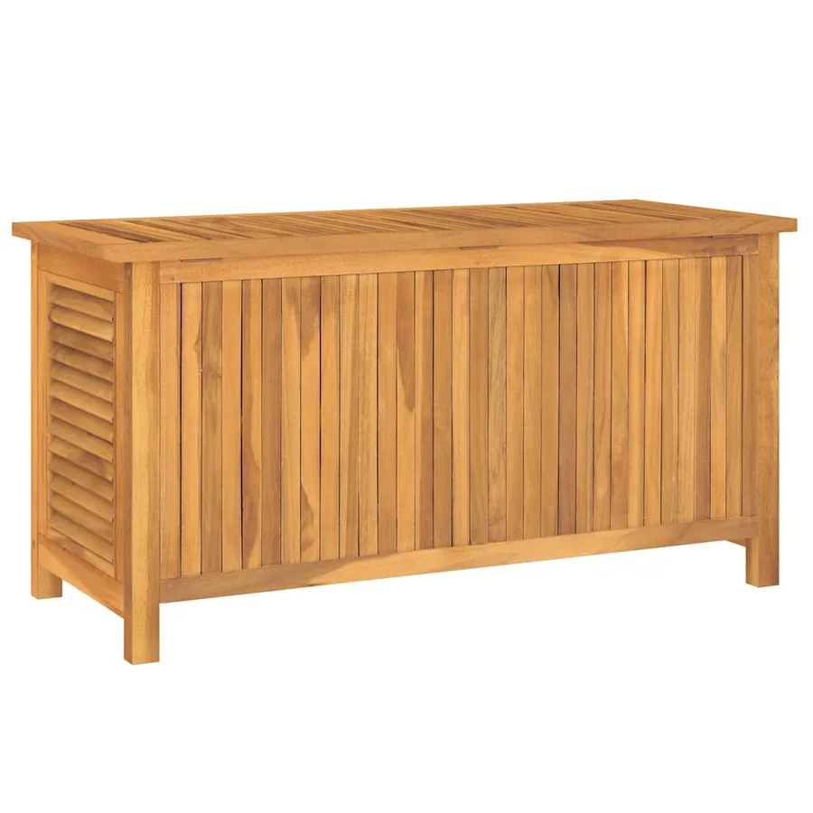 Garden storage box and bag 114x50x58 cm solid teak wood - 7