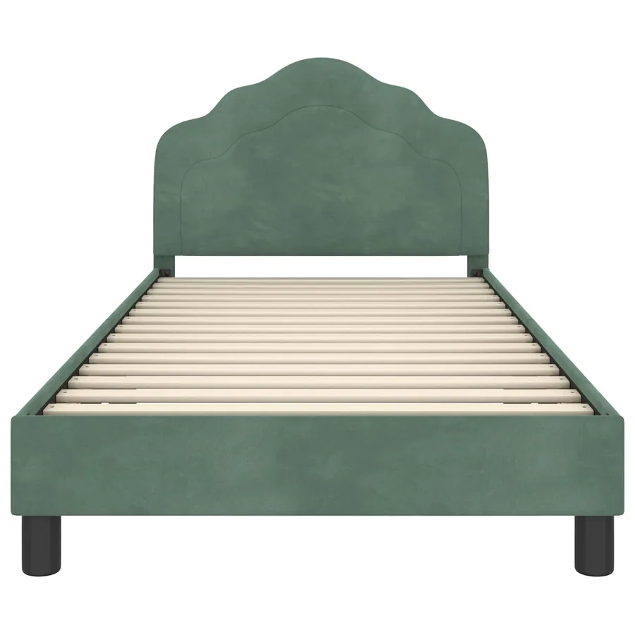Cadre de lit pour enfants avec tête de lit Vert Mer 90 x 190 cm - 5
