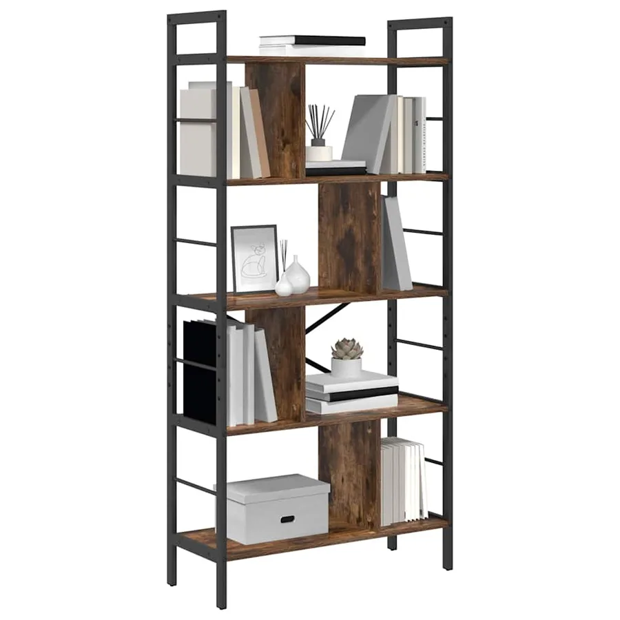 Étagère Chêne fumé 75 x 30 x 156 cm Bois d'ingénierie - 3