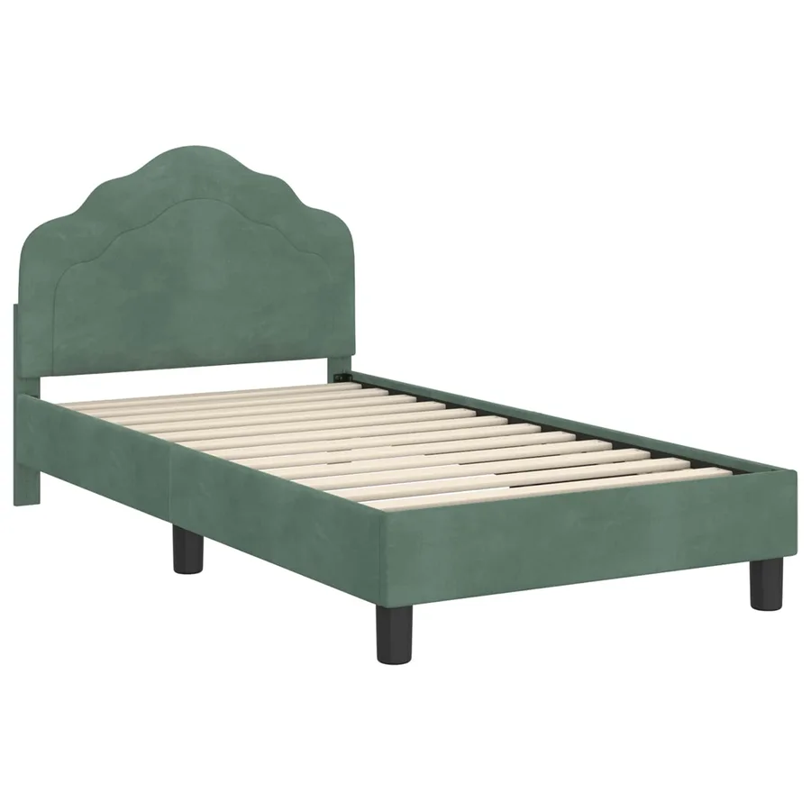 Cadre de lit pour enfants avec tête de lit Vert Mer 80 x 160 cm - 4