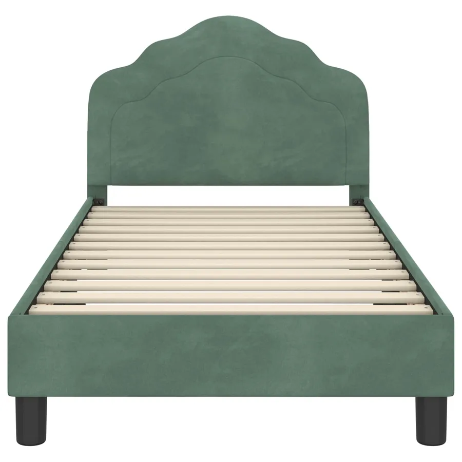 Cadre de lit pour enfants avec tête de lit Vert Mer 80 x 160 cm - 5