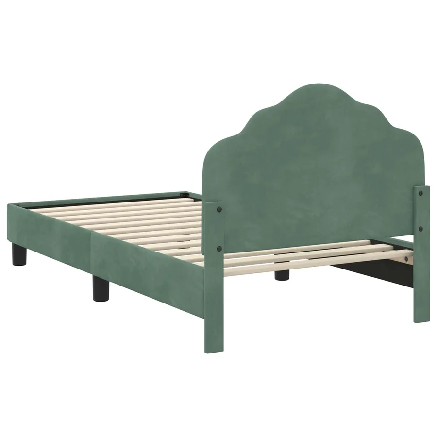 Cadre de lit pour enfants avec tête de lit Vert Mer 80 x 160 cm - 7