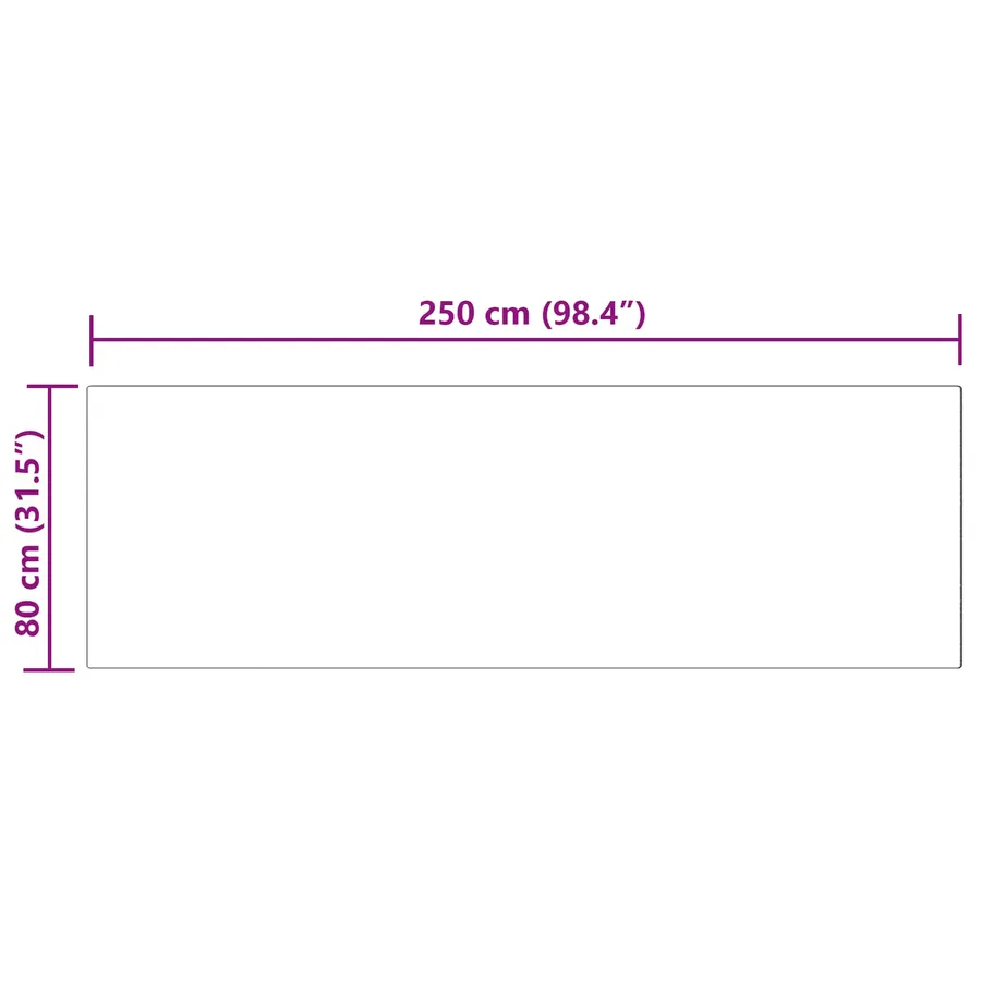 Tapis en fausse TAFALLA Beige 80 x 250 cm Polyester - 10