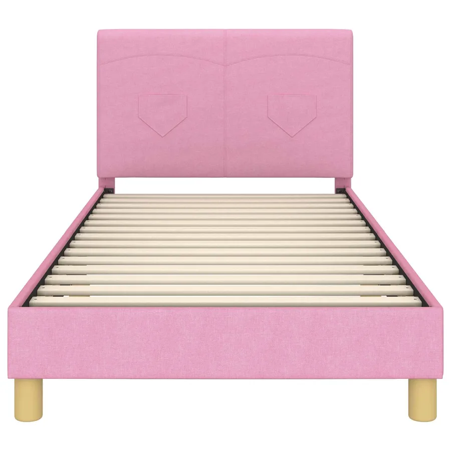 Cadre de lit pour enfants avec tête de lit Rose 90 x 200 cm - 5