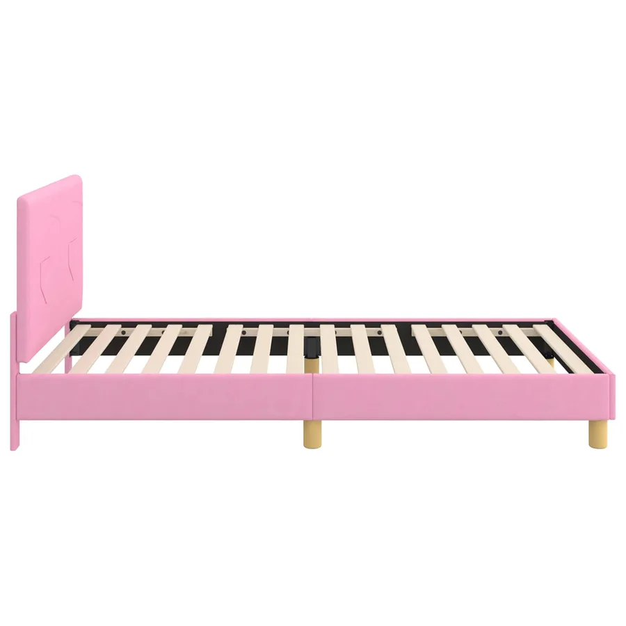 Cadre de lit pour enfants avec tête de lit Rose 90 x 200 cm - 6