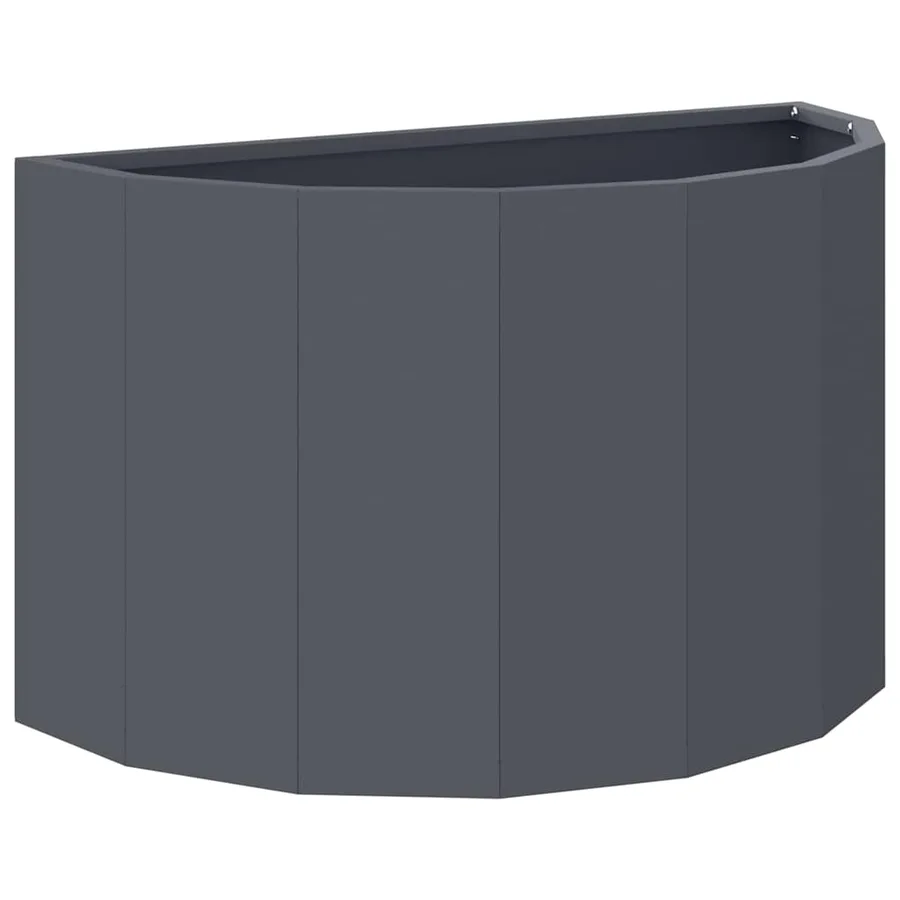 Jardinière Anthracite 60 x 30 x 35 cm Acier - 2