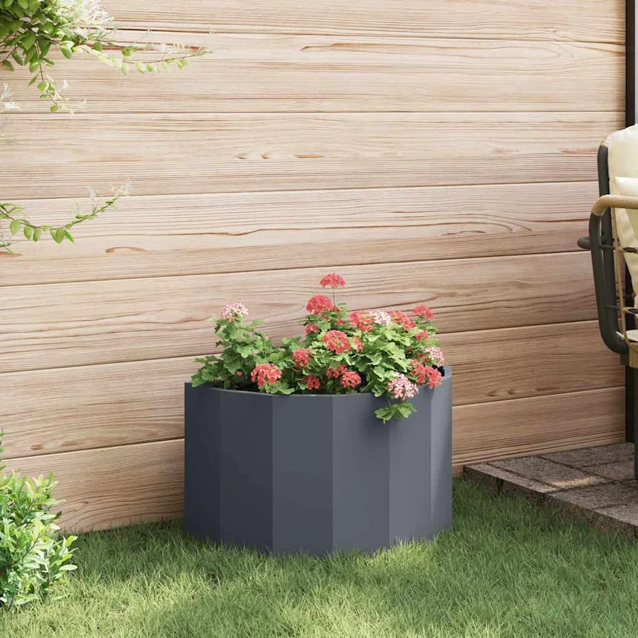 Jardinière Anthracite 60 x 30 x 35 cm Acier - 4