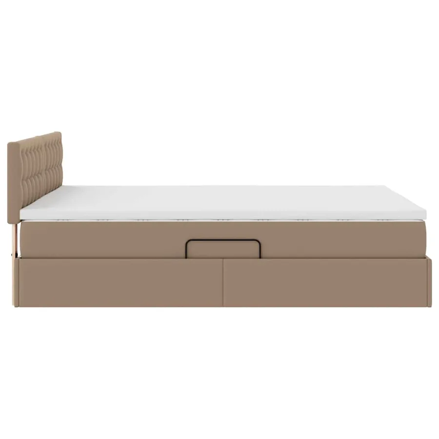 Lit avec rangement et LED avec matelas Cappuccino 140 x 200 cm - 11