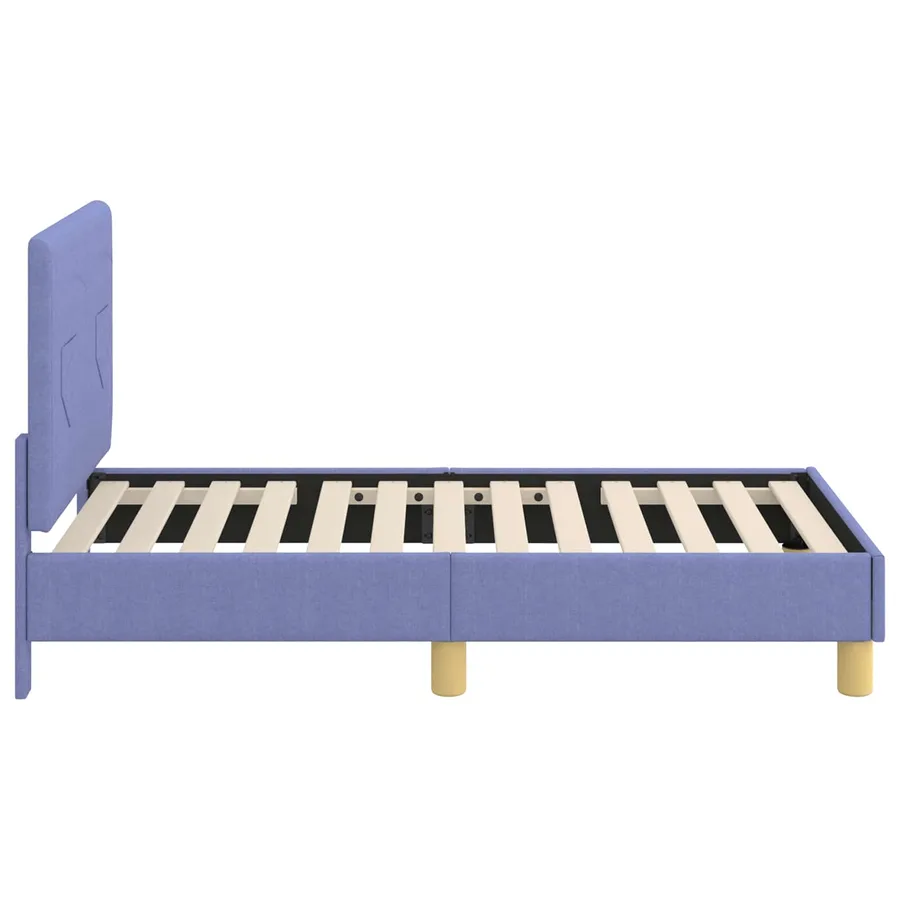 Cadre de lit pour tout-petit avec tête de lit Bleu denim tissu - 6