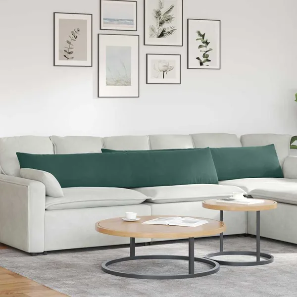Coussins de canapé 2 pcs Vert foncé 200 x 40 cm