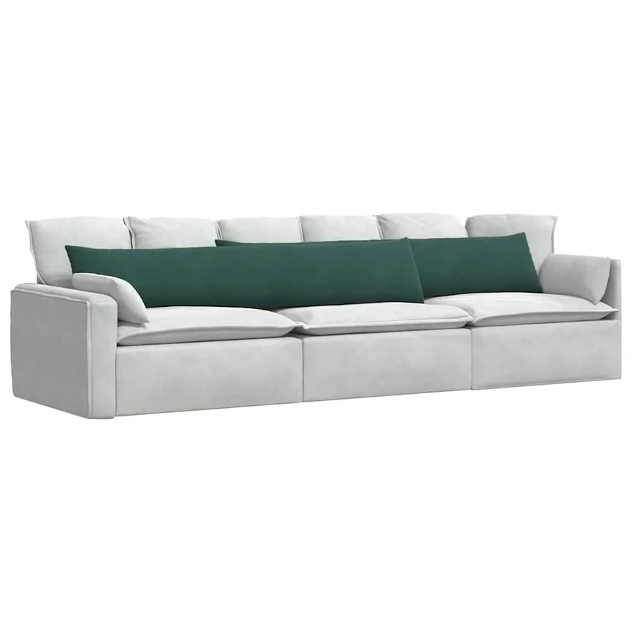 Coussins de canapé 2 pcs Vert foncé 200 x 40 cm - 3