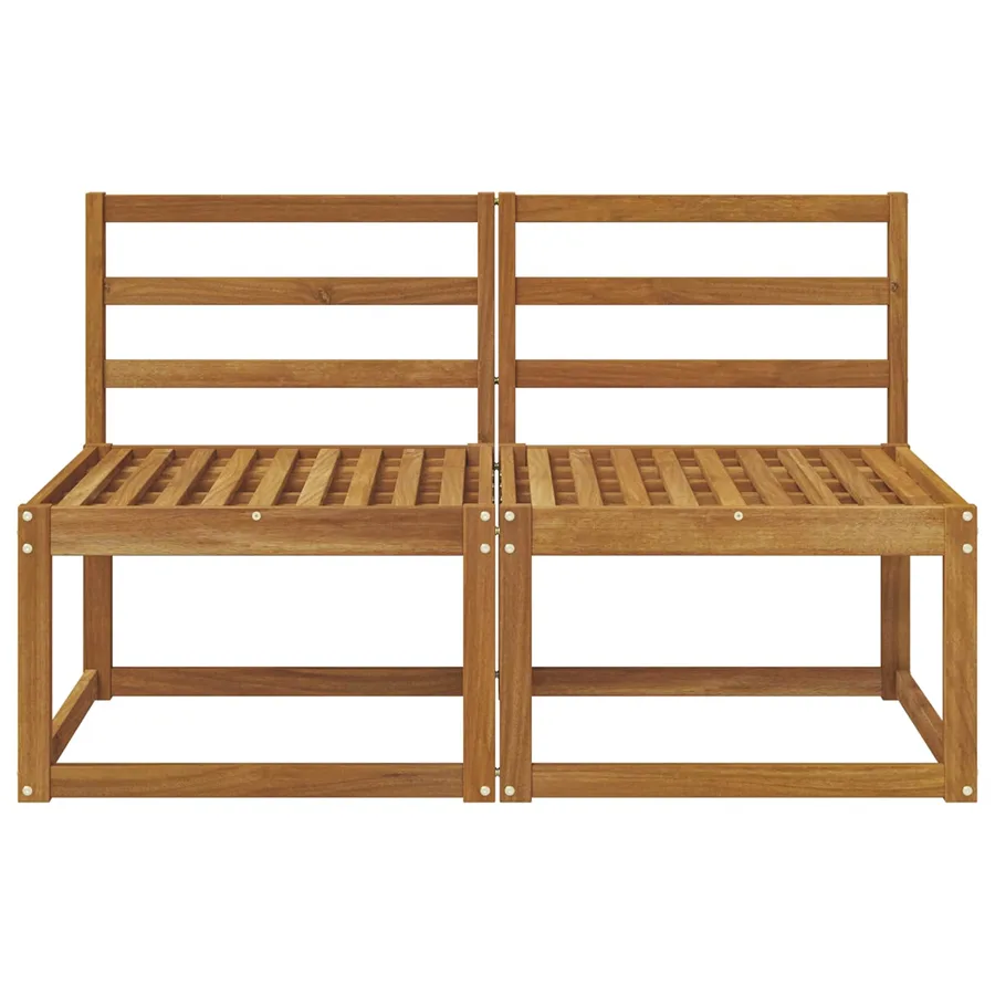 2 Pièce Sofa de milieu extérieur Bois d'Acacia Massif Naturel - 3