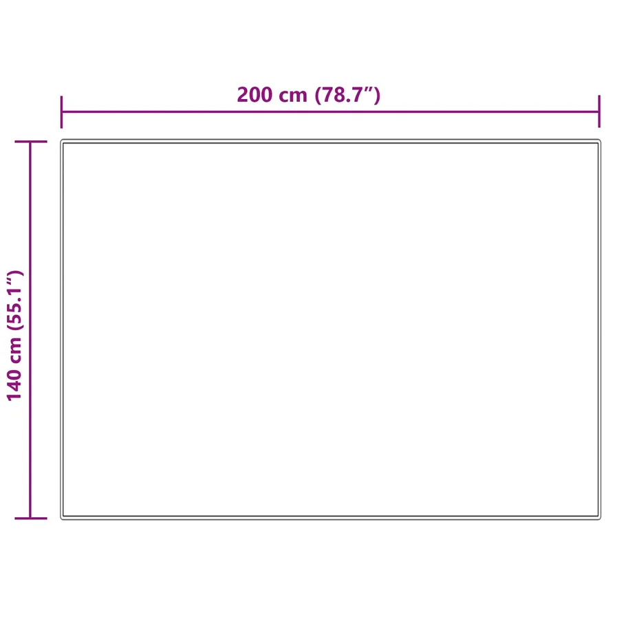Tapis en fausse TAFALLA Crème 140 x 200 cm Polyester - 8