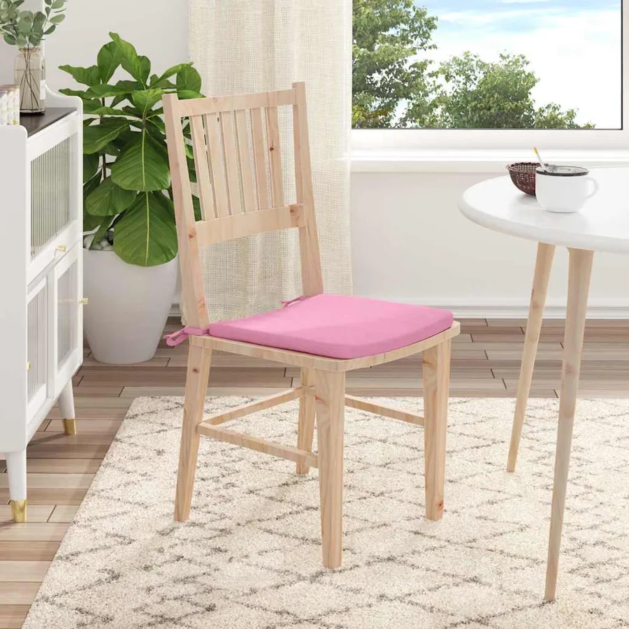 Coussins de siège 4 pcs Rose 40 x 40 x 3 cm tissu - 4