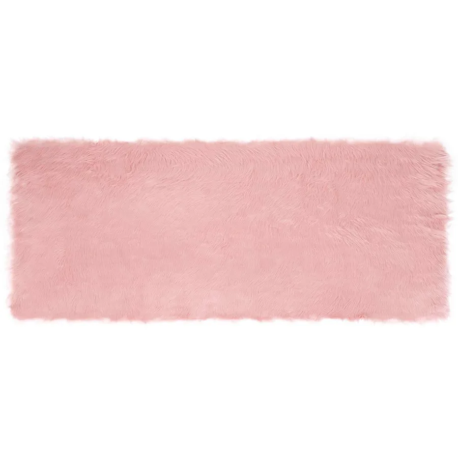 Tapis en fausse TAFALLA Rose 80 x 200 cm Polyester - 2