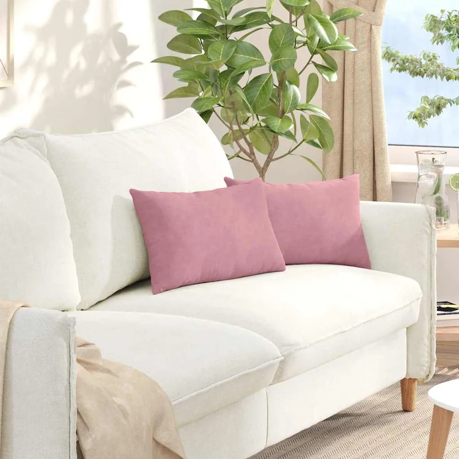Coussins de canapé 2 pcs Rose 50 x 30 cm