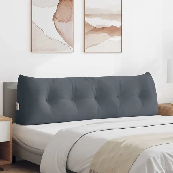 Coussin de Dos Gris foncé 160 x 24 x 50 cm Velours