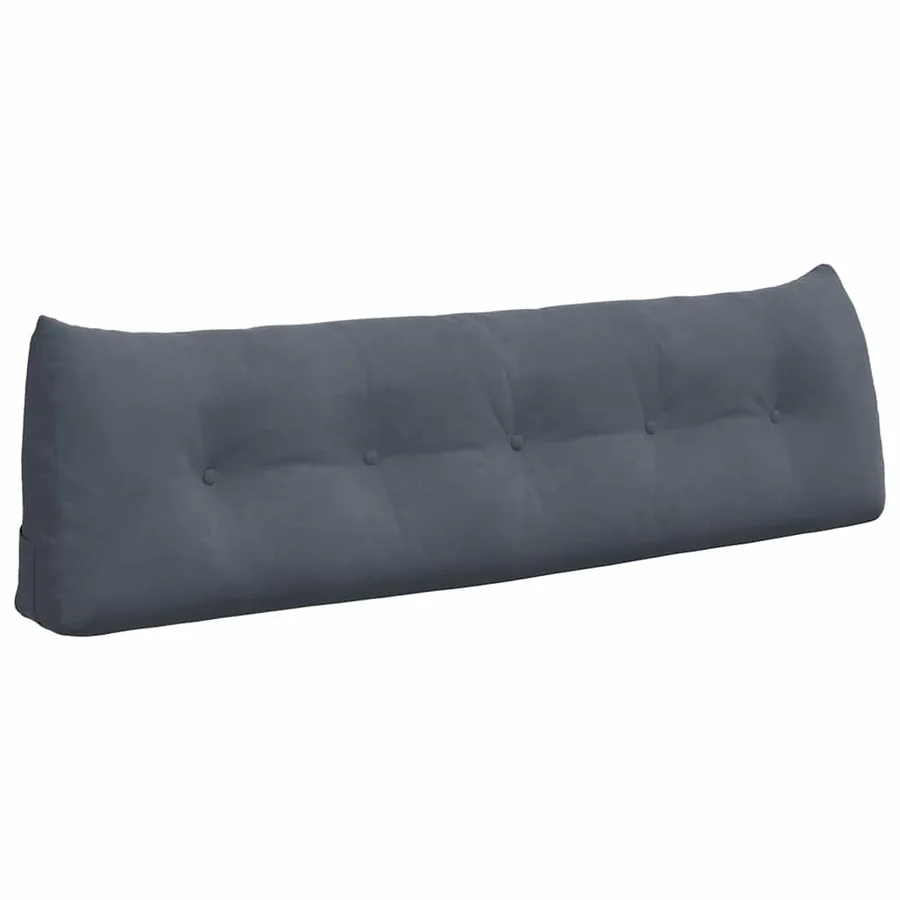 Coussin de Dos Gris foncé 160 x 24 x 50 cm Velours - 2