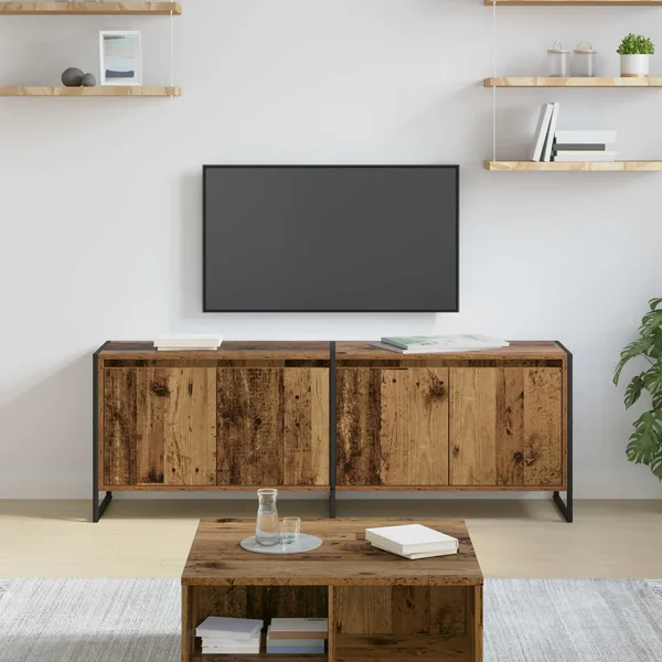 Meuble TV Bois Ancien 140 x 36 x 49.5 cm Bois d'ingénierie