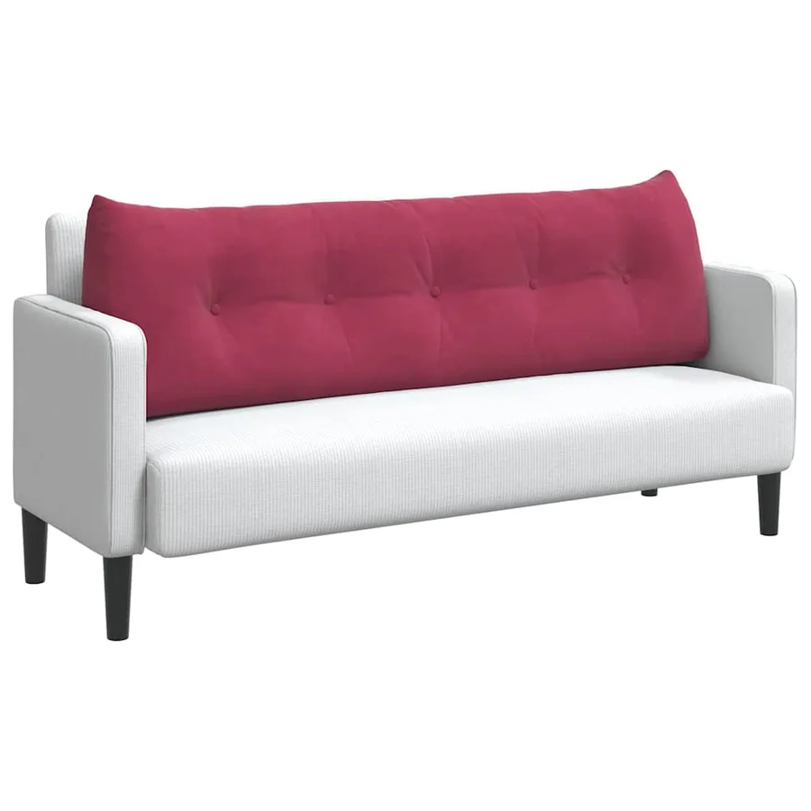Coussin de Dos Bordeaux 160 x 24 x 50 cm Velours - 3