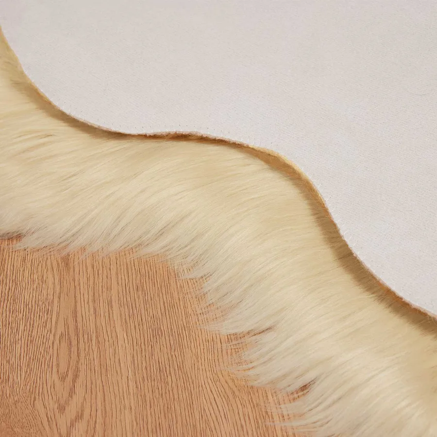 Tapis en fausse TAFALLA Crème 50 x 80 cm Polyester - 6