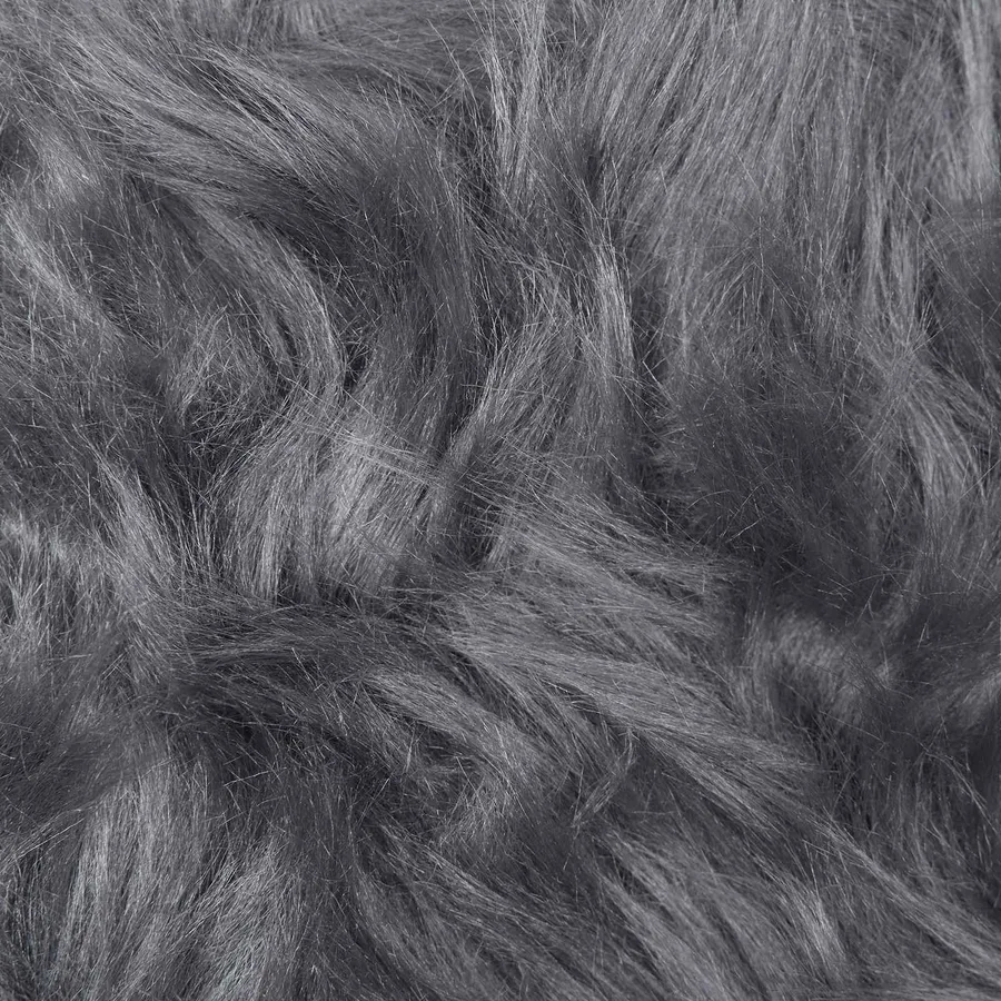 Tapis en fausse TAFALLA Anthracite Ø 80 cm Polyester - 9