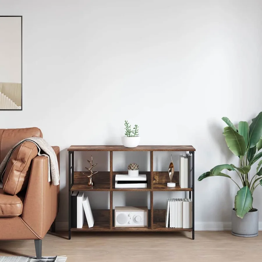 Étagère Chêne fumé 102 x 32 x 72,5 cm Bois d'ingénierie - 4