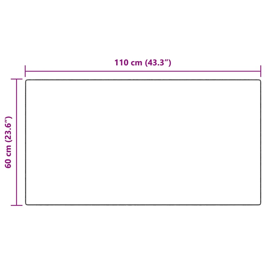 Tapis en fausse TAFALLA Anthracite 60 x 110 cm Polyester - 10