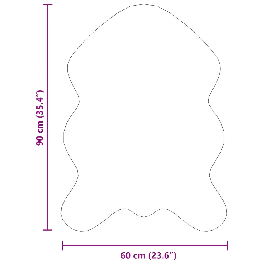 Tapis en fausse TAFALLA Blanc 60 x 90 cm Polyester - 11