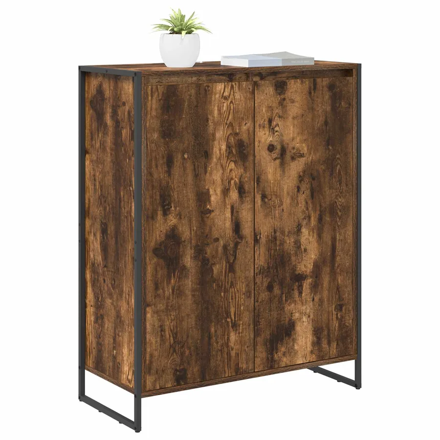 Cabinet à chaussures avec stockage Chêne Fumé 79 x 36 x 100 cm - 3