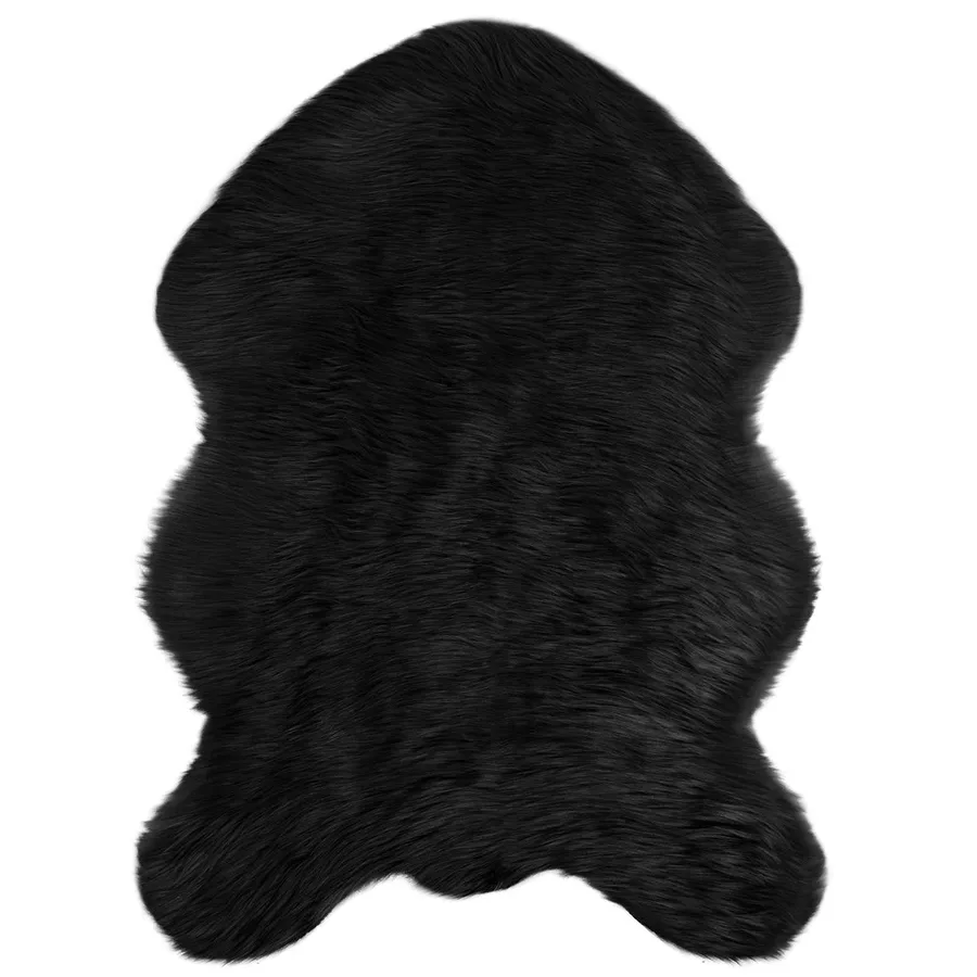 Tapis en fausse TAFALLA Noir 60 x 90 cm Polyester - 2