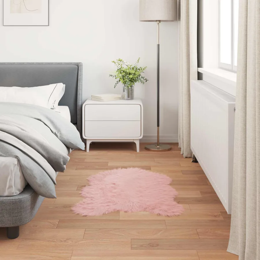 Tapis en fausse TAFALLA Rose 80 x 120 cm Polyester - 4