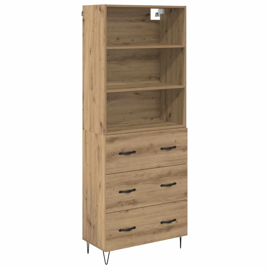 Haut Armoire 2 pcs Chêne artisanal 69,5 x 34 x 180 cm - 2