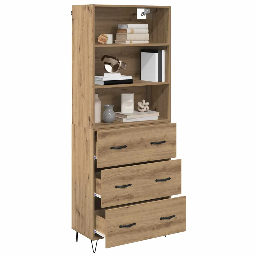 Haut Armoire 2 pcs Chêne artisanal 69,5 x 34 x 180 cm - 3