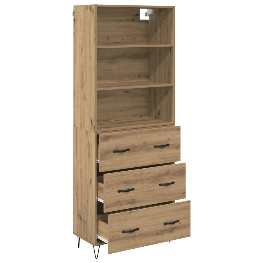 Haut Armoire 2 pcs Chêne artisanal 69,5 x 34 x 180 cm - 5