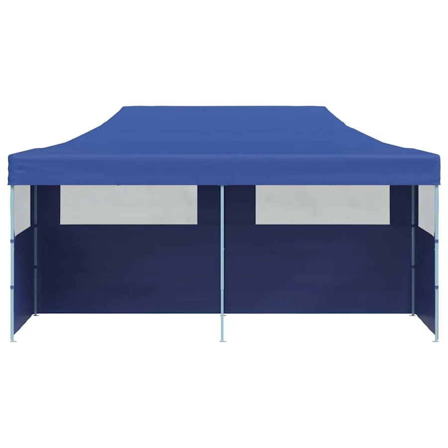 Tente de réception pliable bleue 3 x 6 m - 4