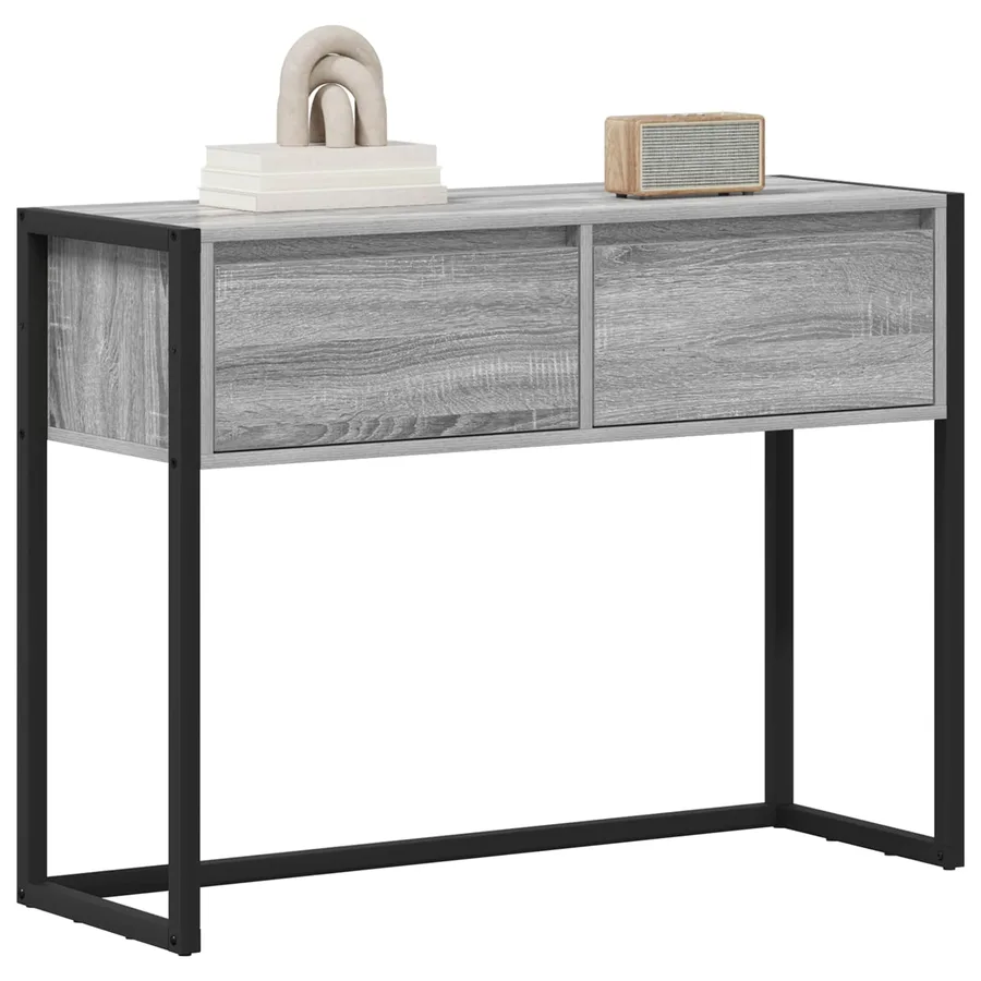 Table d'appoint Gris Sonoma 100 x 36 x 75 cm Bois d'ingénierie - 3