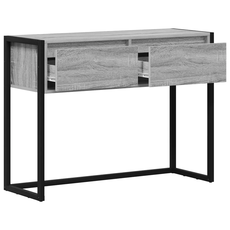 Table d'appoint Gris Sonoma 100 x 36 x 75 cm Bois d'ingénierie - 5