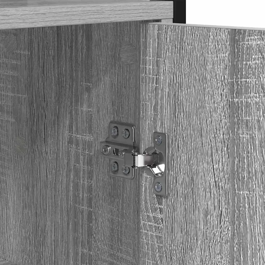Bibliothèque Gris Sonoma 60 x 24 x 161 cm Bois d'ingénierie - 8