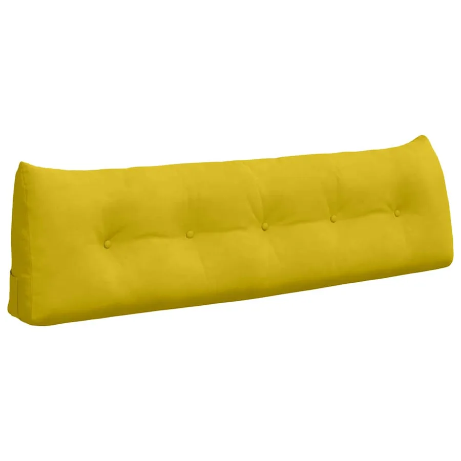 Coussin de Dos Jaune 160 x 24 x 50 cm Velours - 2