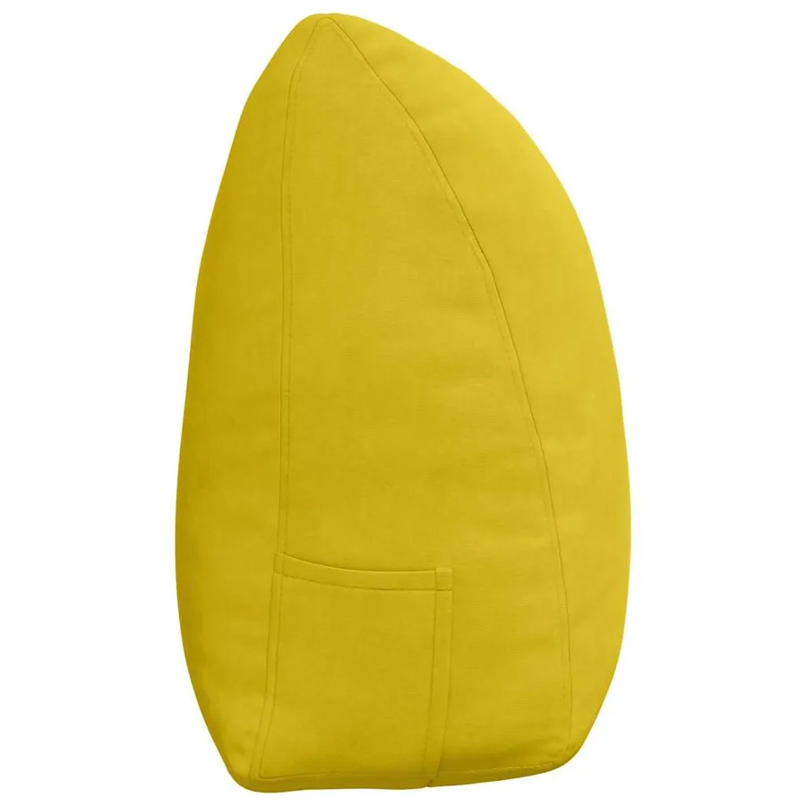 Coussin de Dos Jaune 160 x 24 x 50 cm Velours - 7