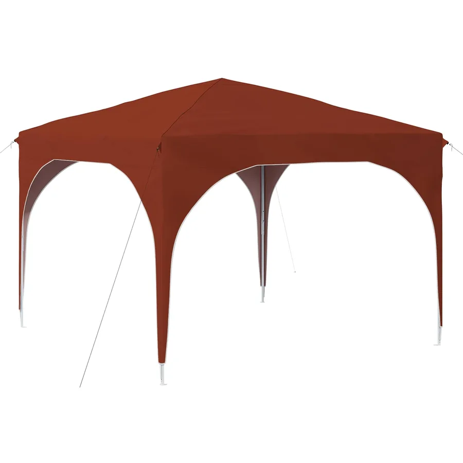 Tente de fête pop-up 290 x 290 x 245 cm Terre cuite - 2
