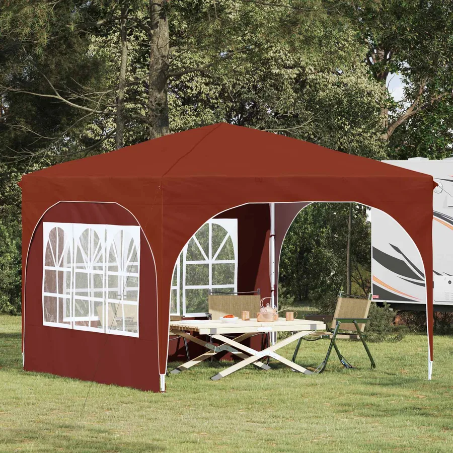 Tente de fête pop-up 290 x 290 x 245 cm Terre cuite