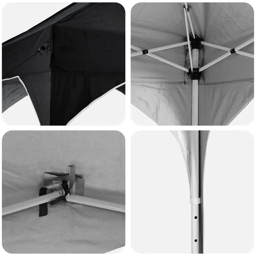 Tente de fête pop-up 290 x 290 x 245 cm Anthracite - 9