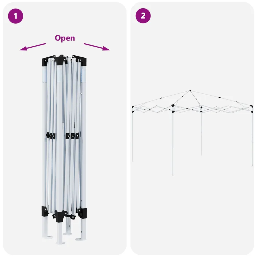 Tente de fête pop-up 290 x 290 x 245 cm Bordeaux - 12