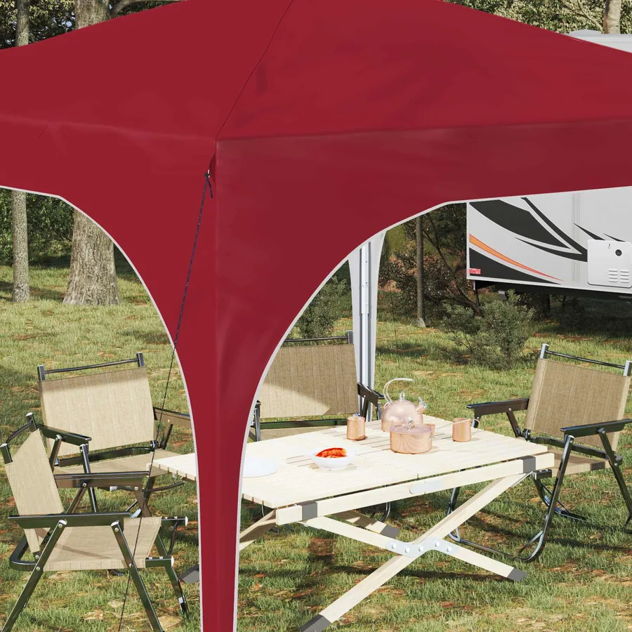 Tente de fête pop-up 290 x 290 x 245 cm Bordeaux - 4
